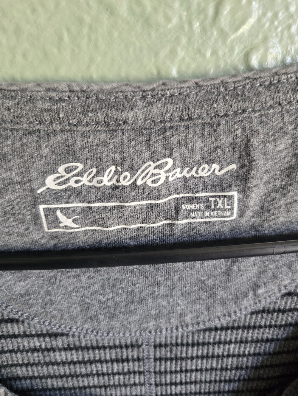 Eddie Bauer - Long Sleeve - Waffle Knit Henley - Striped Grey - Women's Size TXL - Picture 3 of 4